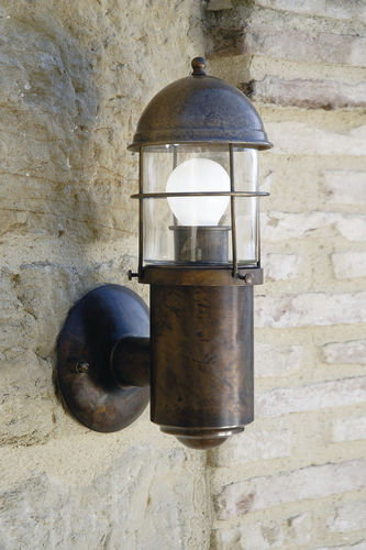 Contemporary wall light - ATTILA - Aldo Bernardi - indoor / garden / brass