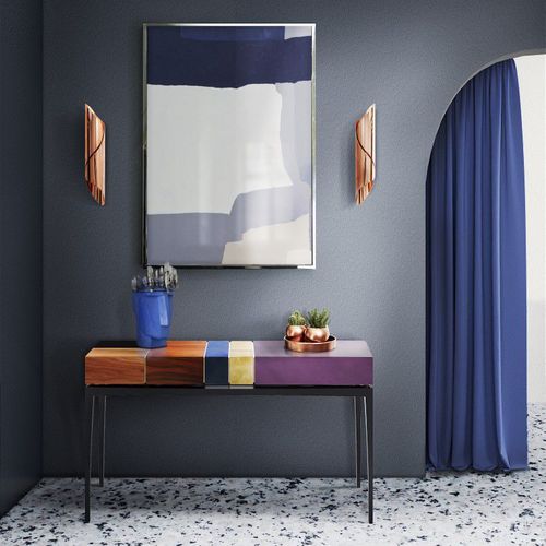 Contemporary sideboard table - PROPORTION II - Malabar - lacquered wood / wood with gold leaf finish / lacquered wood base