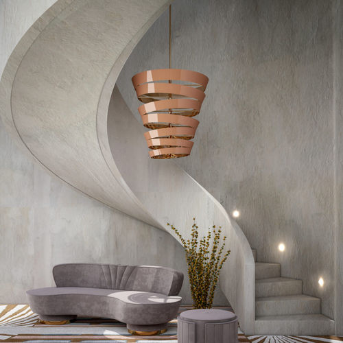 Pendant lamp - BILBAO - CreativeMary - polished brass / contemporary / corded
