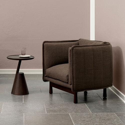 Contemporary side table - MATE - Wendelbo - oak / oak base / wood veneer base