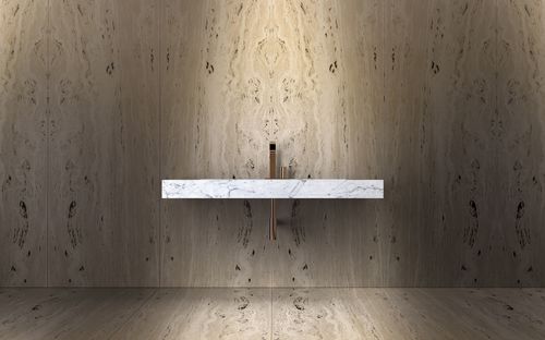 Wall-mounted washbasin - IWO JIMA - MAAMI HOME - marble / natural stone / custom