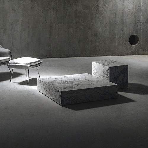 Contemporary coffee table - EDGE L ARABESCATO - MAAMI HOME - marble / marble base / square