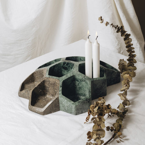 Marble centerpiece - BEE GREEN GUATEMALA - MAAMI HOME - handmade / contemporary