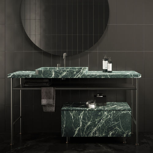 Free-standing washbasin cabinet - HAWAI - MAAMI HOME - wooden / marble / contemporary