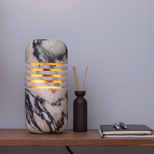 Table lamp - LUMI S CALACATTA VIOLA - MAAMI HOME - desk / bedside table / marble