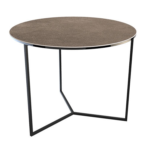 Contemporary side table - VENEZIA - AKANTE - glass / ceramic / lacquered metal steel base