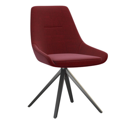 Contemporary chair - BERGEN - AKANTE - indoor / fabric / lacquered metal steel base