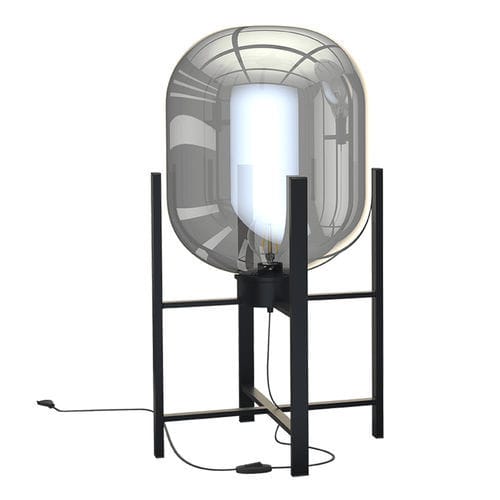 Table lamp - GEMINI - AKANTE - lacquered steel / lacquered metal / glass