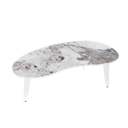 Contemporary coffee table - SILVERSTONE - AKANTE - ceramic / lacquered aluminum base / customizable