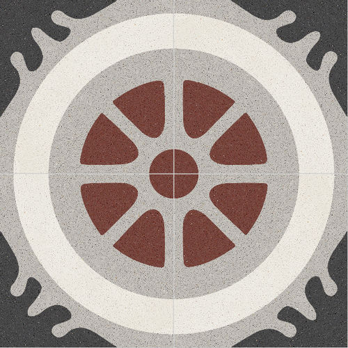 Cement tile - 50 - Karoistanbul - natural stone / marble dust / polished
