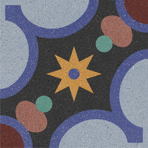 Cement tile - 06 - Karoistanbul - natural stone / marble dust / polished