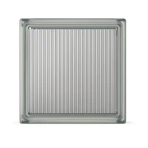 Square glass brick - LINE LITE - Karoistanbul - embossed / for interior / for building