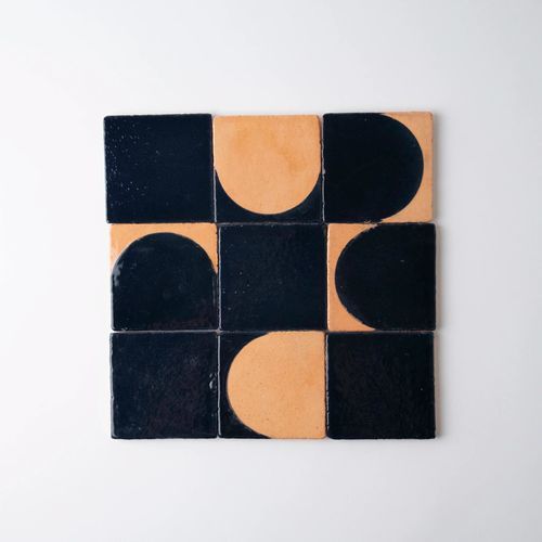 Clay tile - BEJ-MAT NIGHT 03 - Karoistanbul - high-gloss / matte / indoor