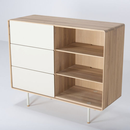 Contemporary chest of drawers - FINA 118 - Gazzda - oak / with storage compartment / not specified