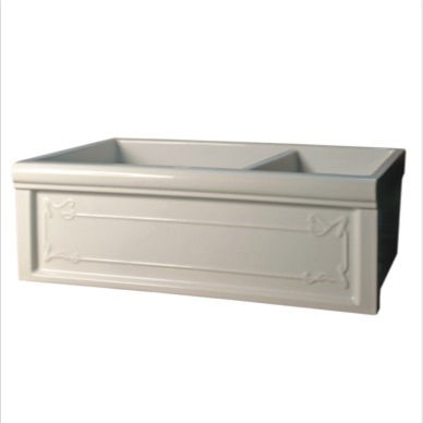 Double kitchen sink - 4615 - Herbeau - without drainboard / sandstone / apron-front