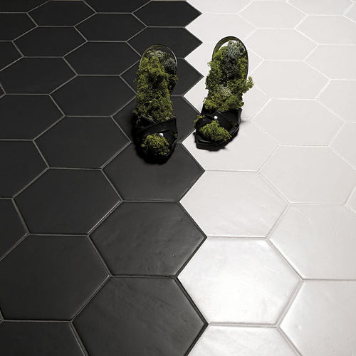 Ceramic hexagonal tile - LE CRETE CLASSIC - Valmori Ceramica Design - indoor / bathroom / living room