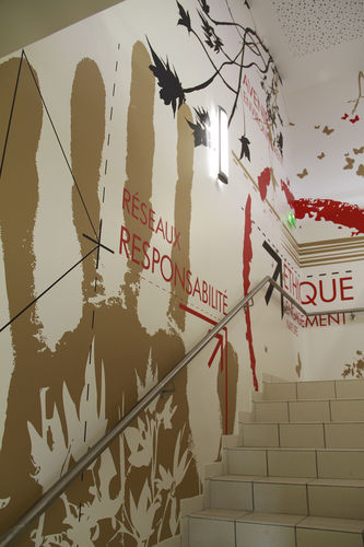 Nature wall sticker - COLIPOSTE CLERMONT FERRAND - Atelier d'Art Osmoze - Design & décoration murale - for business / for public building