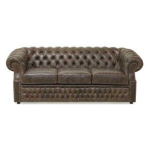 Sofa bed - Winston - Tarmeko LPD - Chesterfield / fabric / leather