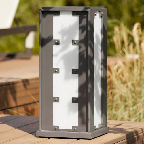 Contemporary lantern - CORBIN - Arteriors Home - glass / iron / LED