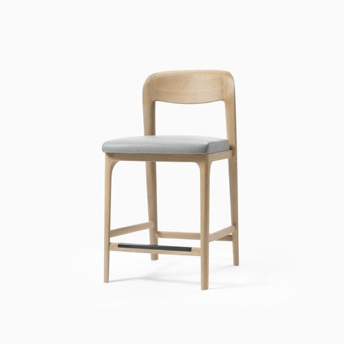 Contemporary chair - TURAH - CASTE - indoor / leather / oak base