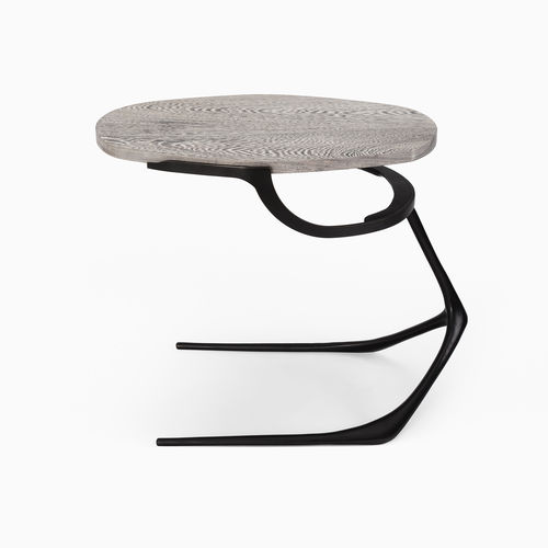 Contemporary side table - WISHBONE  - CASTE - oak / walnut / bronze