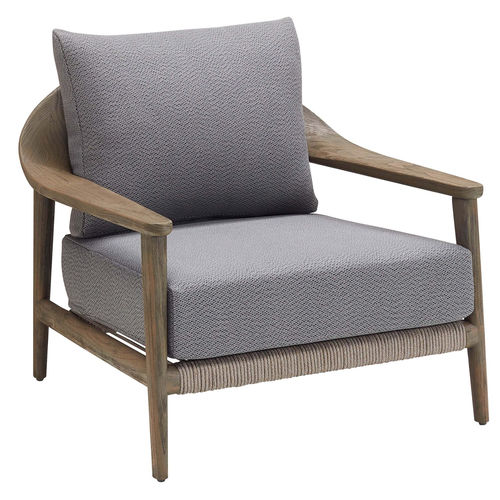 Contemporary armchair - LEO - Higold - Sunbrella® / wooden / rope