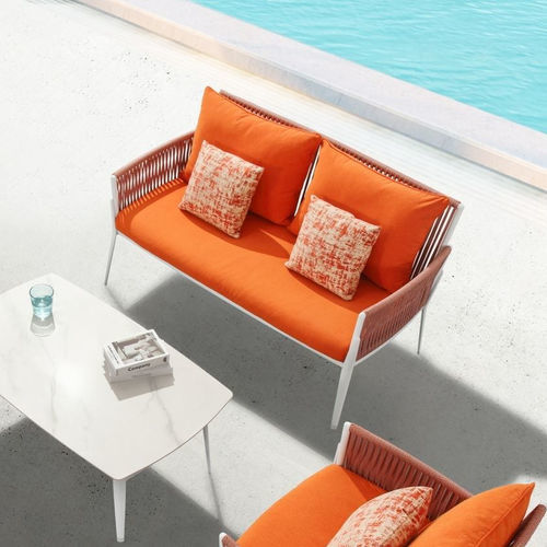 Contemporary sofa - HESTIA - Higold - outdoor / fabric / with armrests