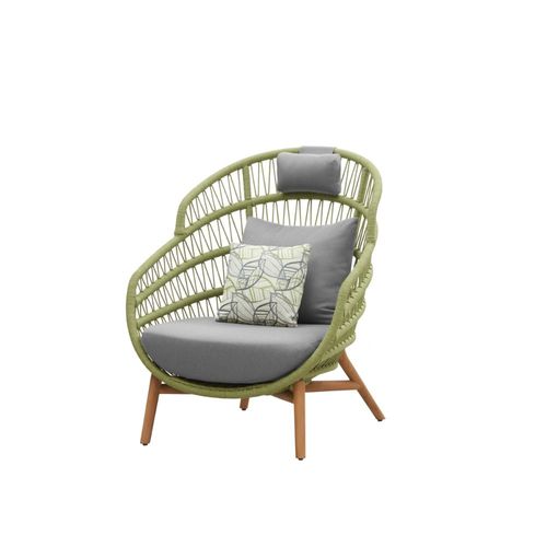 Contemporary armchair - VASCA - Higold - Sunbrella® / aluminum / rope