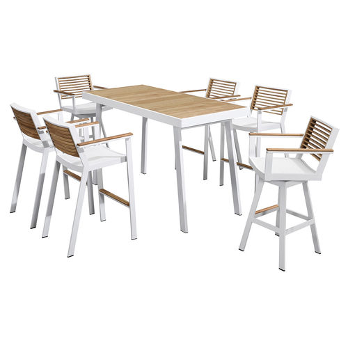 Contemporary table and chair set - YORK - Higold - indoor / outdoor / fabric