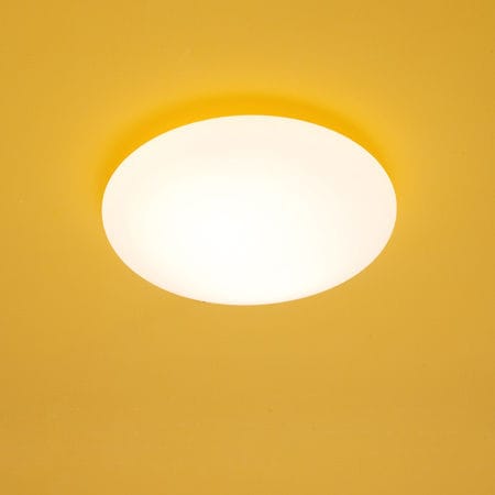 Contemporary ceiling light - MOON 3 PL - Luxcambra - round / nickel / fluorescent