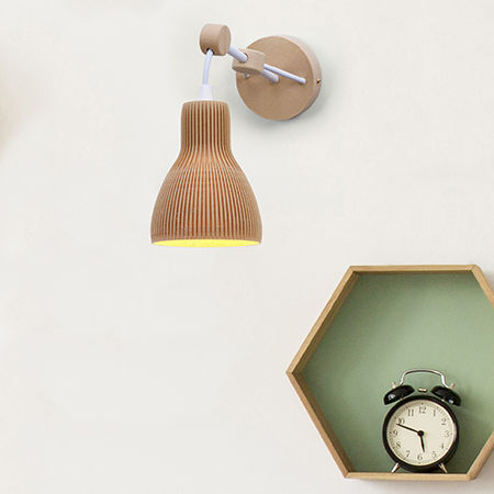 Contemporary wall light - BIO A - Luxcambra - indoor / wooden / fluorescent