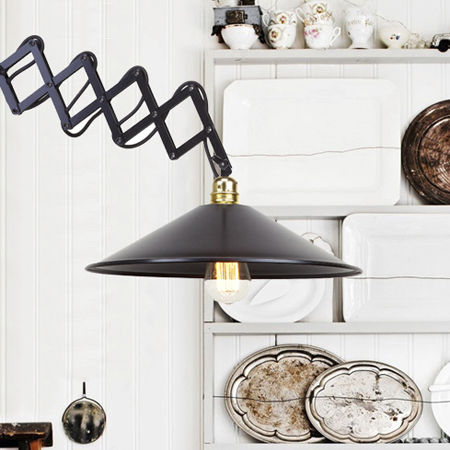 Contemporary wall light - BRONX A - Luxcambra - indoor / nickel / fluorescent