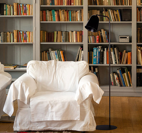 Floor-standing lamp - LULA P - Luxcambra - floor / metal / contemporary