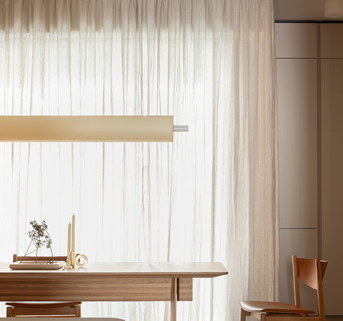 Cylindrical ceiling light - barceloneta - Luxcambra - PVC / textile / metal