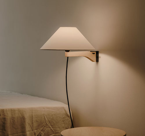 Contemporary wall light - CLASICA A - Luxcambra - indoor / parchment / pine