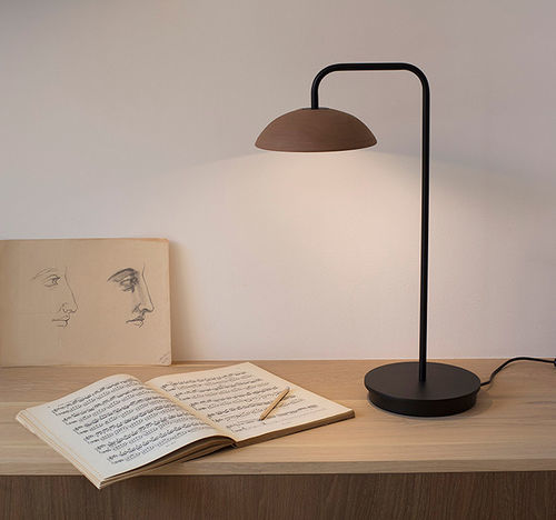 Table lamp - ABSIDIOLA S ARM - Luxcambra - desk / painted metal / ceramic