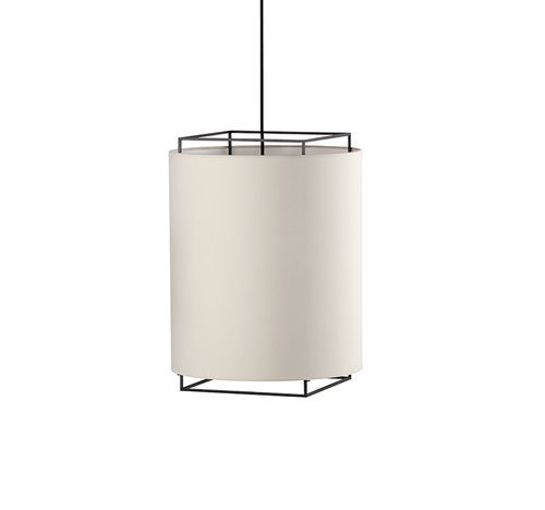 Rectangular ceiling light - Lewit c - Luxcambra - cylindrical / cotton / iron