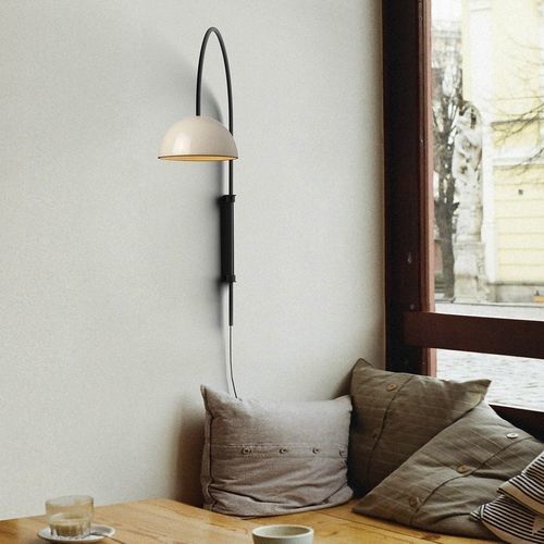 Contemporary wall light - ABSIS A ARCO - Luxcambra - indoor / iron / terracotta