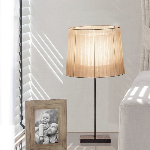 Table lamp - INDIANA S - Luxcambra - fabric / contemporary / corded