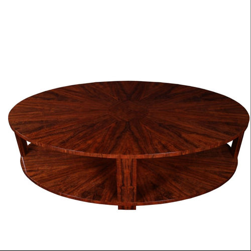Art Deco coffee table - CT002 - Cygal Art Deco GmbH & Co. KG - wood veneer / wooden base / oval