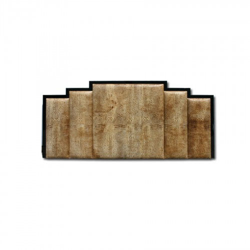 Double bed headboard - BE002 - Cygal Art Deco GmbH & Co. KG - Art Deco / fabric / Santos palisander