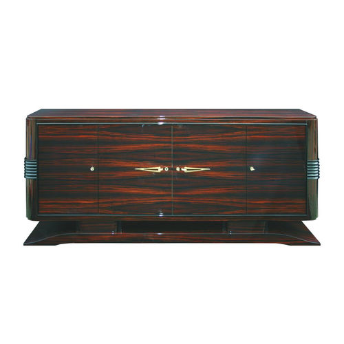 Art Deco sideboard - SB005 - Cygal Art Deco GmbH & Co. KG - glossy lacquered wood / Macassar ebony / shagreen