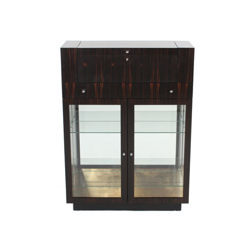 Art Deco display case - SA055 - Cygal Art Deco GmbH & Co. KG - Macassar ebony / with door