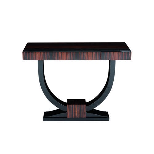 Art Deco sideboard table - KS003 - Cygal Art Deco GmbH & Co. KG - glossy varnished wood / Macassar ebony / Macassar ebony base