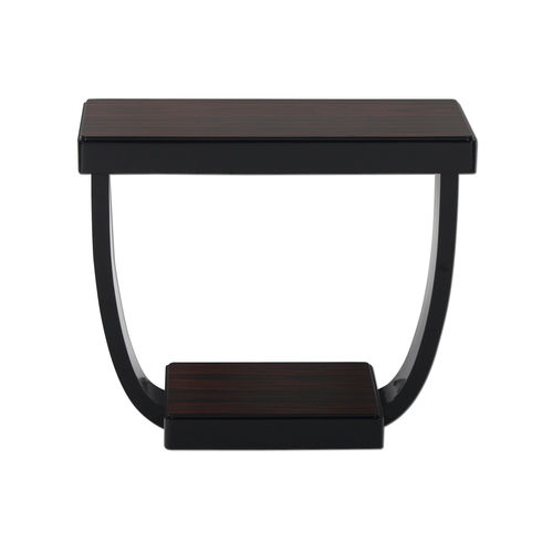 Art Deco side table - BS045 - Cygal Art Deco GmbH & Co. KG - glossy varnished wood / Macassar ebony / waxed wood base