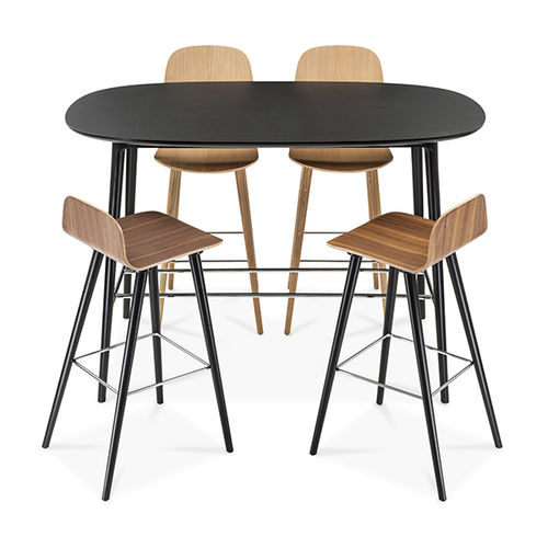 Scandinavian design high bar table - BOSTON - Danerka - oak / wood veneer / laminated MDF