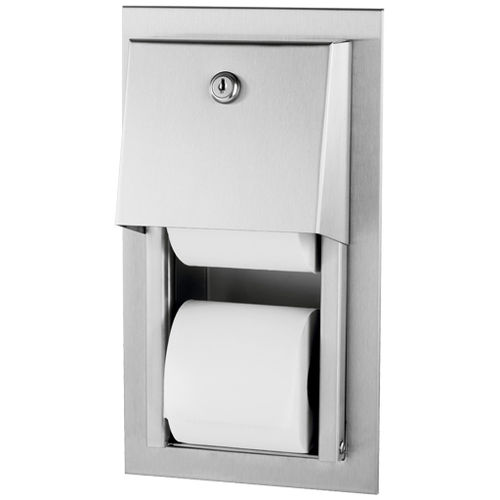 Wall-mounted toilet paper dispenser - ASI0031 - Intra Teka - built-in / metal / commercial