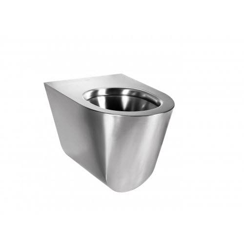 Wall-hung toilet - INS 535 OVC M12 - Intra Teka - stainless steel / commercial