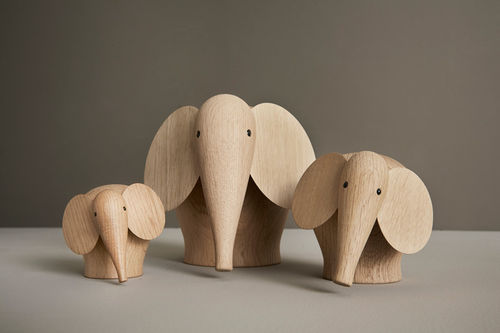 Oak sculpture - NUNU - WOUD - painted wood / free-standing / taupe