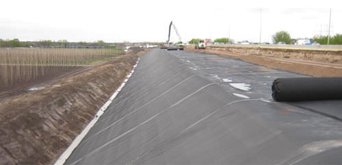 Reinforcement waterproofing membrane - WASTE INCINERATOR ASH - Genap - street / roll / synthetic